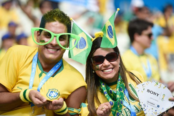 Ambiente en partido Brasil Mexico