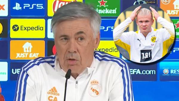 Ancelotti reacciona sobre juntar a Benzema y Haaland en el Real Madrid y revela por qué no ha dirigido a una selección