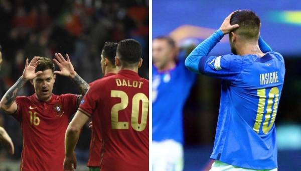 Portugal avanzó, mientras que Italia dijo adiós al Mundial de Qatar 2022 tras caer ante Macedonia. FOTOS: AFP