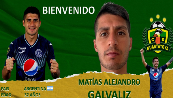 Así fue anunciado el futbolista argentino en la página oficial del Guastatoya de Guatemala.