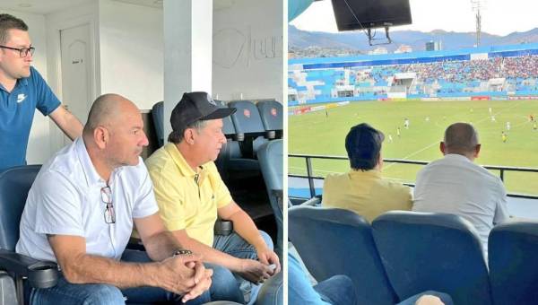 ‘Bolillo’ Gómez y su cuerpo técnico continúan espectando la Liga Nacional: visitaron el Olimpia-Victoria en Tegucigalpa