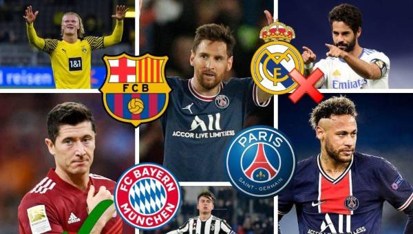 Neymar, Robert Lewandowski, Erling Haaland, Paulo Dybala, Lionel Messi e Isco, los nombres del día en el mercado de fichajes en Europa.
