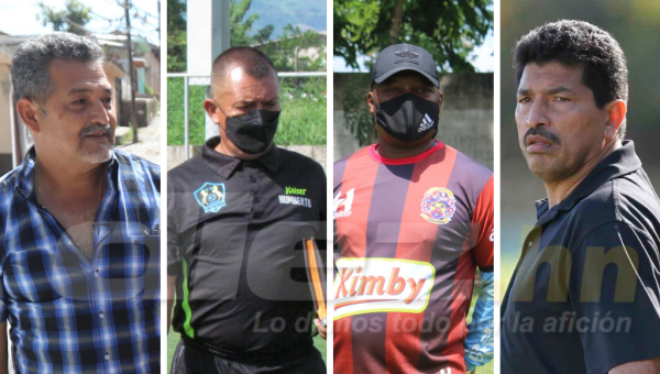 Los cuatro entrenadores que buscan clasificar a sus clubes a la gran final de la Liga de Ascenso de Honduras.