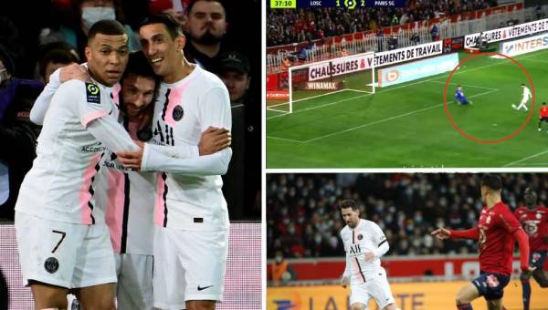 ¡Golazo de globito y asistencia! Messi convierte su segundo gol en la Ligue 1 con la camisa del PSG en paliza ante Lille