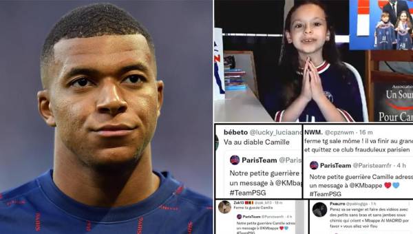 Mbappé lamentó que la pequeña Camille recibiera insultos por su mensaje en redes sociales.