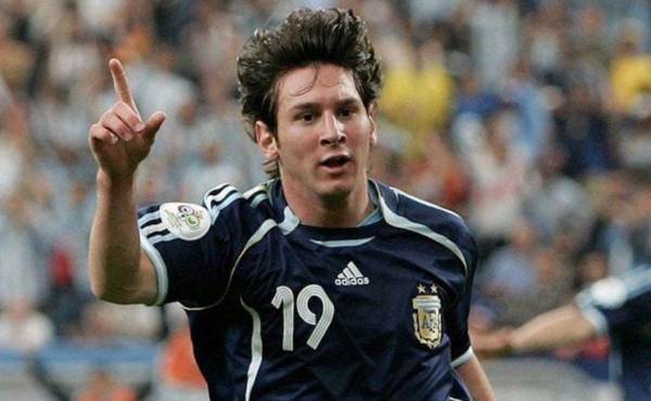 Lionel Messi en su primer mundial con la selección de Argentina.