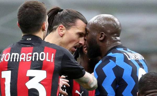 El encontronazo entre Ibrahimovic y Lukaku en un Inter-Milan.