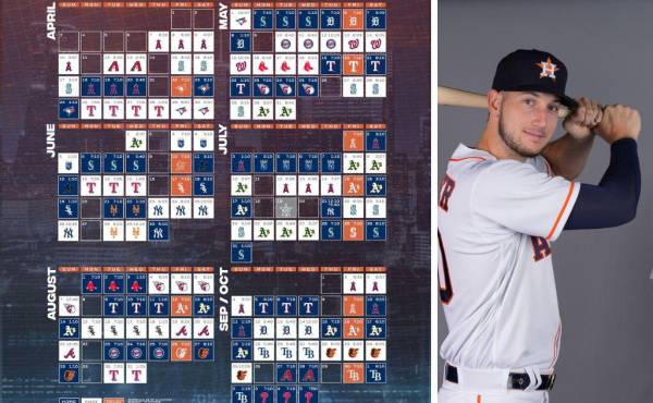 Así esta el calendario de esta temporada para los Astros de Houston.