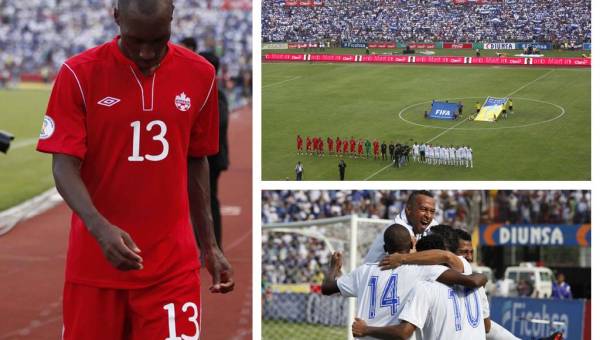 Jugadores de Canadá recuerdan la amarga tarde que vivieron en San Pedro Sula el 16 de octubre de 2012 cuando cayeron goleados 8-1 ante Honduras en el Olímpico. Fotos DIEZ