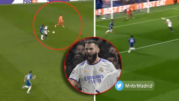 Con horror del portero y una joya de gol: así fue el sensacional hat-trick de Benzema en el Real Madrid-Chelsea