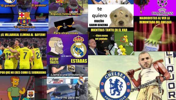 Estos son los mejores memes que dejó la primera jornada de la vuelta de cuartos por la Champions League: los triunfos del Real Madrid y Villarreal generan burlas al Barcelona.