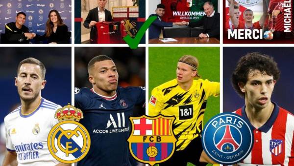 Haaland, Mbappé, Hazard, Joao Félix, Thiago Silva, los nombres del día en el mercado de invierno en Europa. Hay sorpresas en el FC Barcelona y Real Madrid.