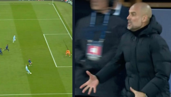 VIDEO: El monumental enfado de Pep Guaridola con Riyad Mahrez por fallar una clara oportunidad de gol en el City vs Real Madrid
