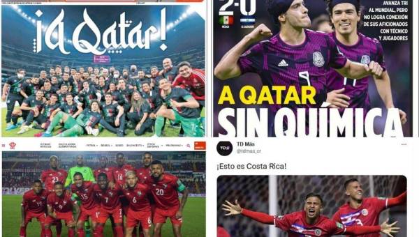 En Costa Rica están ilusionados, mientras que la prensa mexicana no perdona a Tri pese a su clasificación a la Copa del Mundo.
