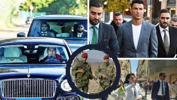 El portugués, Cristiano Ronaldom está blindado en Mánchester, Inglaterra. ¿Quiénes son los dos guardias que lo protegen en todo momento?