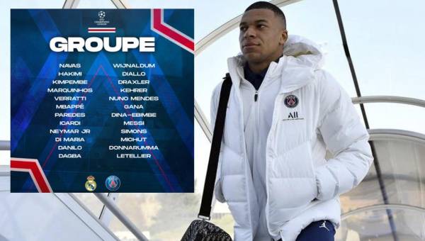 Mbappé entró en la lista de convocados del PSG para el juego de este miércoles ante Real Madrid. Pero en las próximas horas se someterá a otras pruebas médicas.