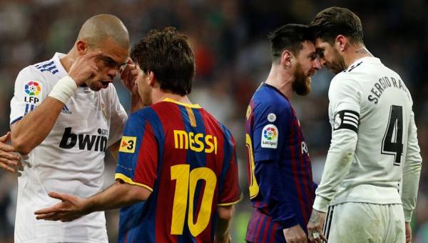 Messi mantuvo fuertes cruces con Pepe y Sergio Ramos en los polémicos Barcelona-Real Madrid.