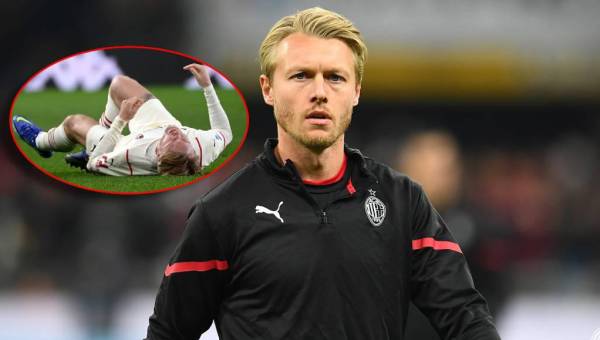 Simon Kjaer salió lesionado tras el comienzo del partido entre AC Milan y Génova por la liga italiana.
