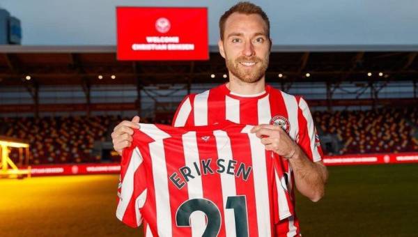 Christian Eriksen ahora jugará con el Brentford de la Premier League de Inglaterra.