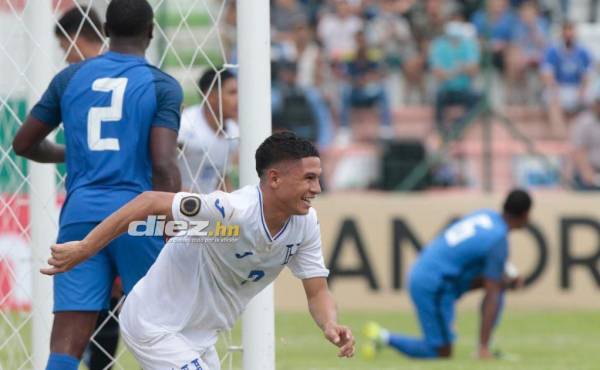 Odin Ramos hizo el 3-1 de Honduras y fue uno de los mejores en el partido ante Curazao. Foto: Mauricio Ayala