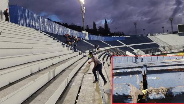 El estadio Nacional sufre grandes daños estructurales en las graderías de populares.