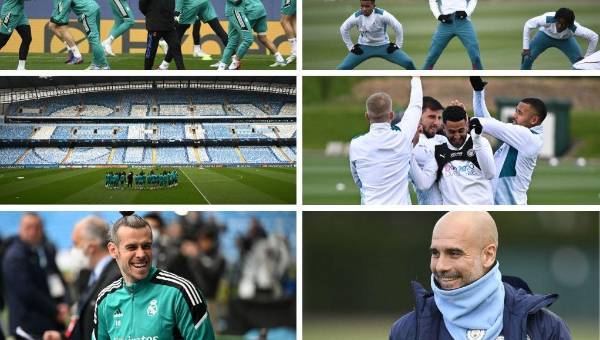 Real Madrid hizo el reconocimiento del Etihad Stadium y el Manchester City trabajó en su sede. El ambiente es el mejor en ambos clubes. FOTOS: AFP