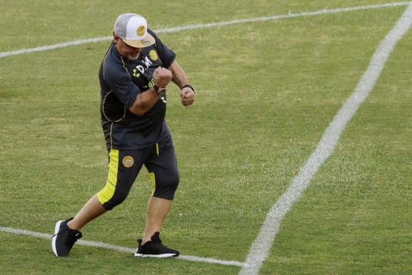 Así son los entrenamientos de Diego Maradona en Dorados de Sinaloa