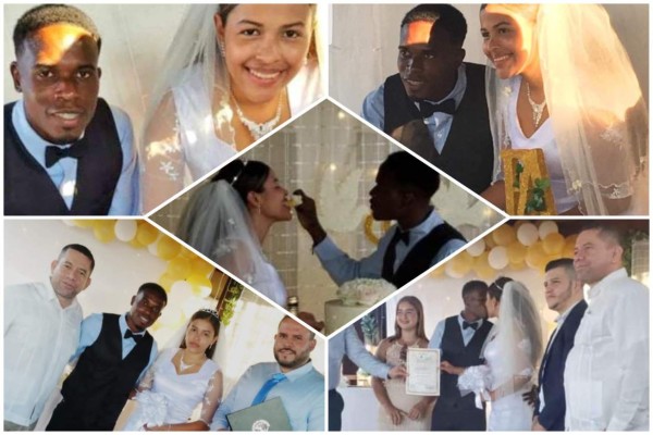 Las fotos exclusivas de la boda del futbolista de Olimpia 'Flecha' Bernárdez con su novia Gabby Corea