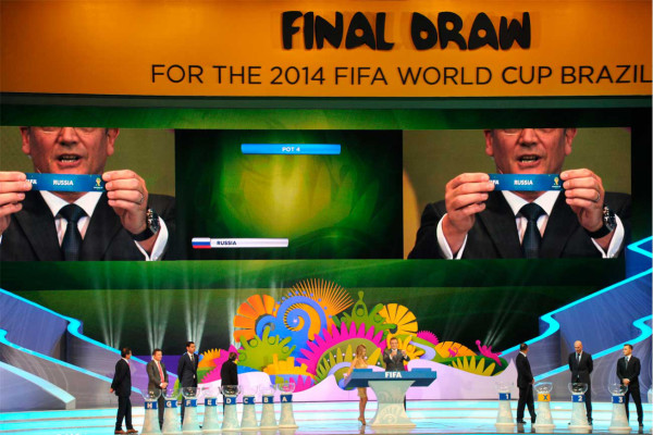 Imágenes del sorteo de la Copa Mundial Brasil 2014.