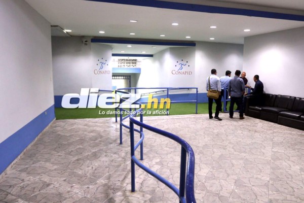 Una belleza: Camerinos, pasillos, cámaras ¡la intimidad del estadio Nacional de Tegucigalpa!