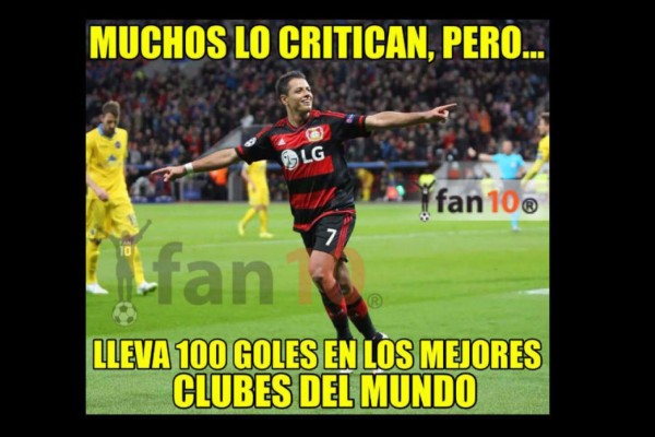 Los mejores memes del doblete de Chicharito Hernández con el Bayer Leverkusen