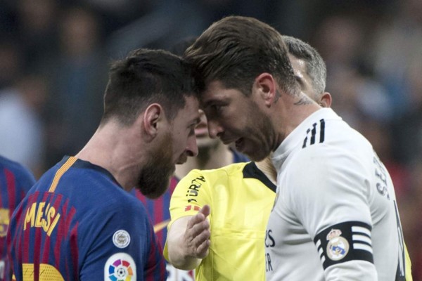 En fotos: ¡La rabieta de Messi con Sergio Ramos en el clásico!