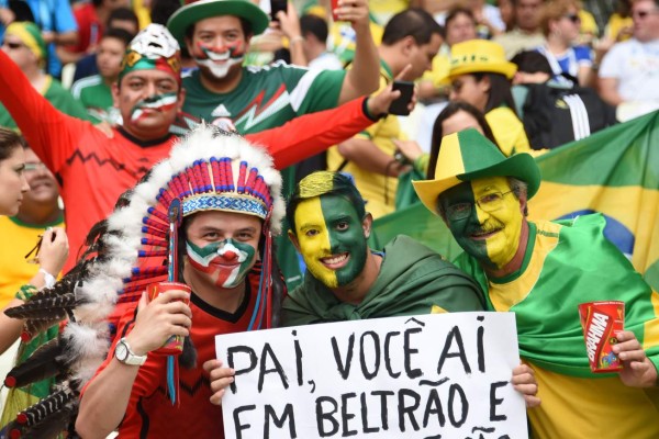 Ambiente en partido Brasil Mexico