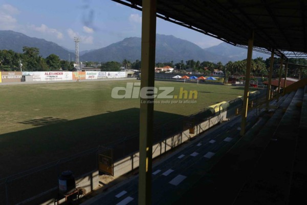 Las imágenes del estadio Humberto Micheletti de El Progreso tras el devastador paso de Eta