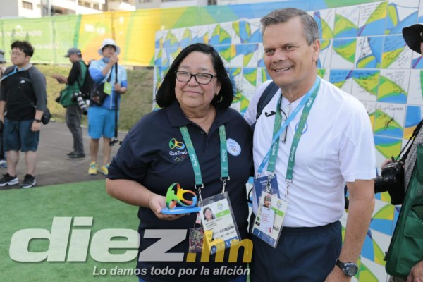 Así fue la bienvenida oficial a la delegación hondureña en Río de Janeiro.