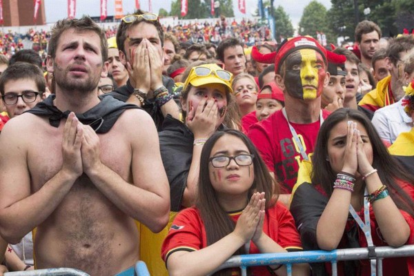Las mejores imágenes del juego Argentina vs Bélgica.