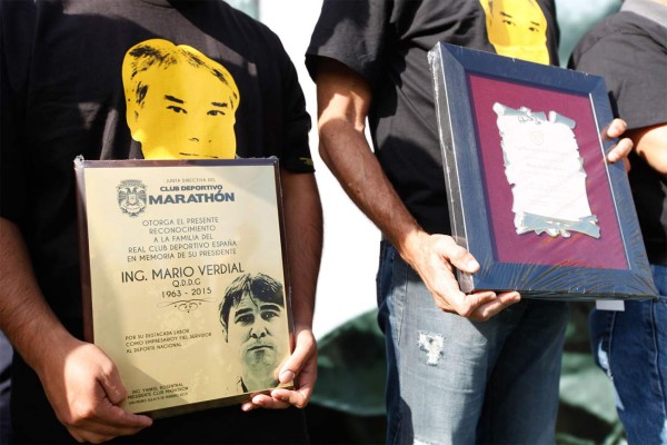 Real España rinde homenaje póstumo a Mario Verdial.