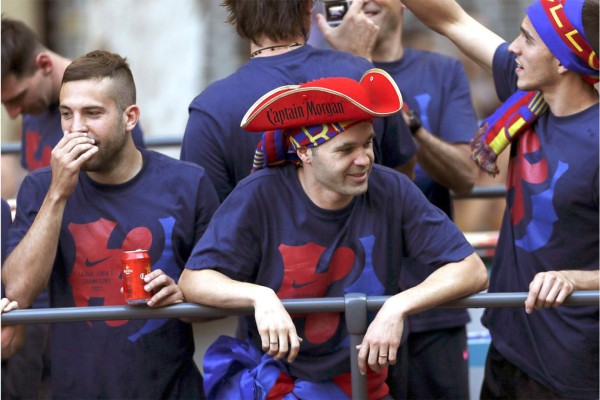 Barcelona celebra en su ciudad el título de Champions