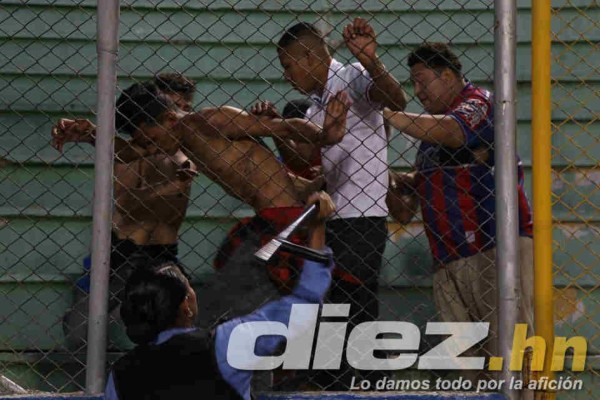 EN FOTOS: Noche de terror en las afueras del Nacional tras derbi Motagua-Olimpia