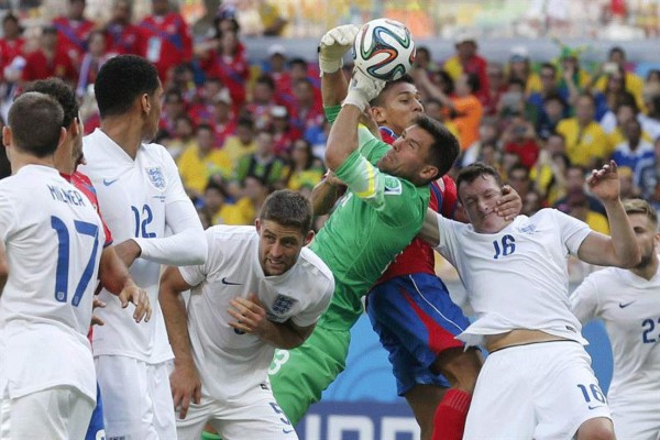 Una sorprendente Costa Rica despide a Inglaterra del mundial Brasil 2014.