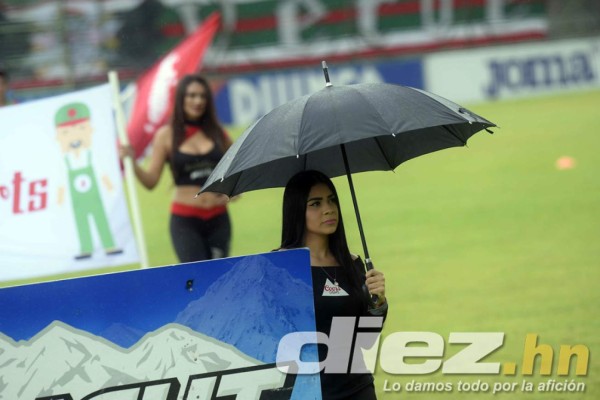 Las hermosuras que adornaron el clásico Marathón-Motagua