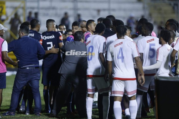NO VISTE EN TV: La bronca entre jugadores de Motagua y Portmore United