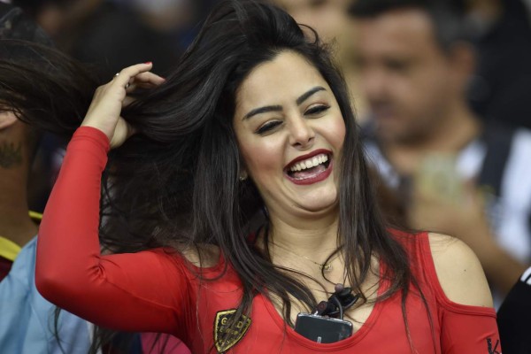 ¡HERMOSA! Larissa Riquelme se roba el show en el Argentina-Paraguay de la Copa América&nbsp;&nbsp;