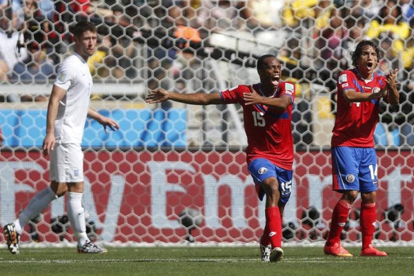 Una sorprendente Costa Rica despide a Inglaterra del mundial Brasil 2014.