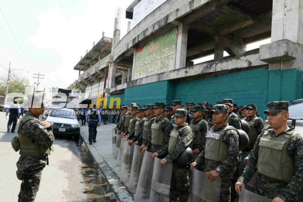 Ambientazo y máxima seguridad previo a la Gran Final entre Marathón y Motagua