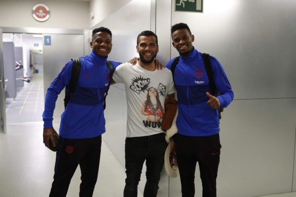 Barcelona recibe inesperada visita en su entrenamiento: ''Qué alegría verte por aquí, hermano''