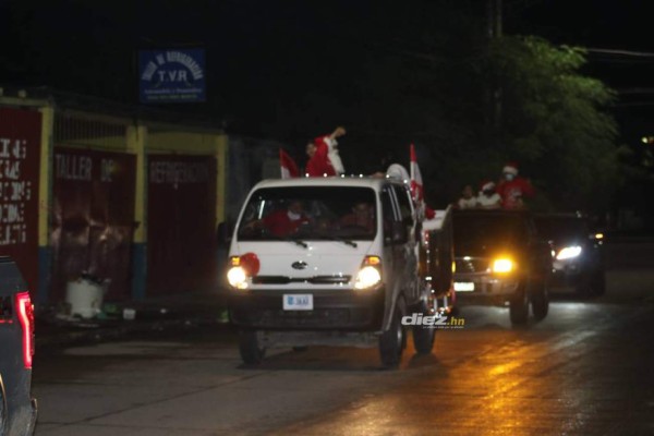 Vida a semifinales y La Ceiba celebra con caravana y fuegos artificiales: Imágenes que no viste en TV