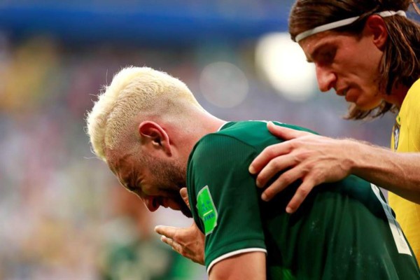 Las desgarradoras fotos de jugadores de México tras eliminación en Rusia 2018