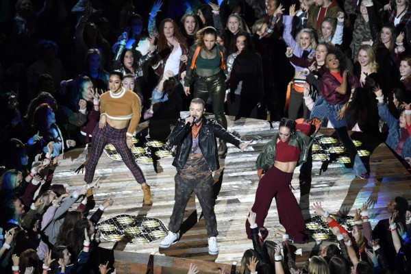Las mejores imágenes del show de Justin Timberlake en el medio tiempo del Super Bowl