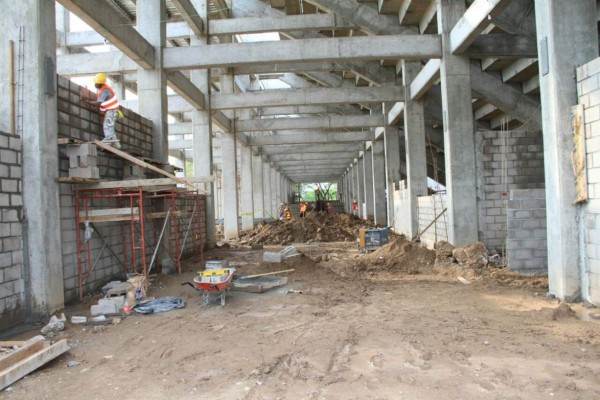 Así avanza la construcción del nuevo y bonito estadio en Choluteca